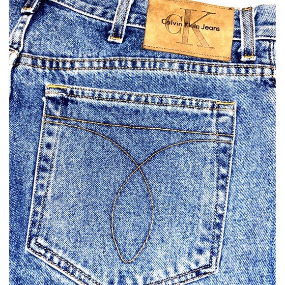 Vintage Calvin Klein Jeans Mens 36x32 Blue Easy Fit Double Stone Washed Y2K - Picture 1 of 7